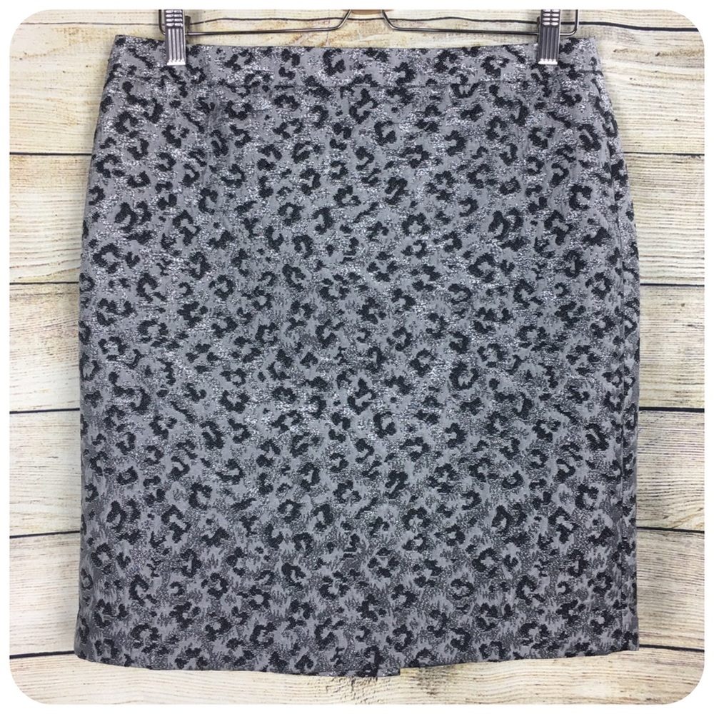 ⬇️Ann Taylor Loft Leopard Print Pencil Skirt S:10